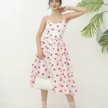 French Style Elegant Peach Velvet Mesh Sweet Dress Slim Fit Spaghetti Straps Delicate Design Per