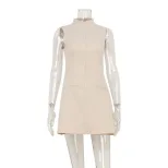Summer Fashion Sleeveless A Line Dress Elegant Fit and Flare Lightweight Fabric Casual or Party