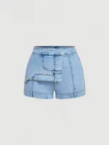 Casual Womens Denim Shorts Trendy Style Comfortable Fit Versatile for Everyday Wear Ready to Shi