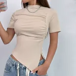 Elegant Womens T Shirt Slim Fit Sweet and Spicy Style Spring Summer Collection Wholesale Availab