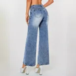 High Waisted Casual Straight Leg Wide Leg Jeans Womens Fashion Trendy Style Comfortable Fit Whol