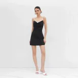 Color Block A Line Mini Dress Slimming Fit Spaghetti Straps Sweetheart Neckline Casual Summer We