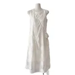 Sleeveless Summer Dress for Women Round Neck Sweetheart Style Lightweight Fabric Available in White Wholesale Sizes S