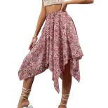 Chiffon Midi Skirt Loose Fit Floral Print Casual Style Perfect for Everyday Wear Wholesale Avail