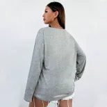 Womens Loose Fit Long Sleeve T Shirt Comfortable Slimming Versatile Spring Summer Essential Whol