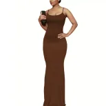 Slim Fit Bodycon Cami Dress Sexy Minimalist Design Waist Defining Comfortable Fabric Perfect for