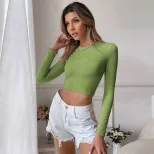 Womens Casual Knit Long Sleeve T Shirt Slim Fit Sexy Backless Design Comfortable Fabric Perfect