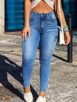 Womens Stretchy Skinny Jeans Versatile Design Comfortable Fit Trendy Style Perfect for Casual We