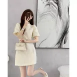 Chic French Style Womens Dress Elegant Design Spring Summer Collection Available in White Wholesale Sizes S to XL