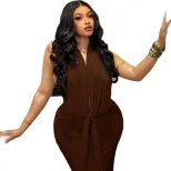 Fashionable Backless Halter Maxi Dress Loose Fit Ruched Design Comfortable Fabric Casual Home We