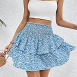 Floral Print A Line Skirt Slim Fit Short Length Summer Style Perfect for Casual Outings Wholesal