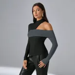 Womens Irregular Design T Shirt Trendy Style Fall Winter Collection Unique Look Wholesale Availa