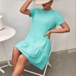 Casual Slim Fit Solid Color Dress Elegant Style Comfortable Fabric Perfect for Everyday Wear Who