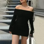Off Shoulder Bodycon Dress High Waist Sexy Fit Spring Summer Style Perfect for Parties and Night