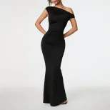 Summer Off Shoulder Black Evening Dress Elegant Sexy Celebrity Style Perfect for Parties and For