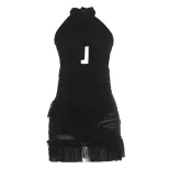 Summer Womens Dress Sexy Hollow Out Backless Ruffle Hem Bodycon Fit Perfect for Parties and Nigh
