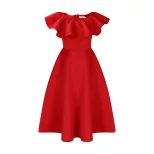Elegant Ruffle Hem Maxi Dress Fashionable Sophisticated Perfect for Parties Available for Wholes