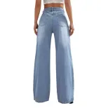 High Waisted Wide Leg Jeans Slim Fit Stylish Design Comfortable Fabric Casual Wear for Women Who