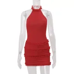 Backless Bodycon Dress Stylish Sexy Sleeveless High Neck Perfect for Nightclubs and Parties Whol