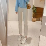 2023春秋季牛仔裤女学生bf韩版百搭直筒原宿风阔腿高腰宽松萝卜裤