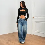 Trendy Street Style T Shirt Spring Summer Collection Slim Fit Cropped Layered Look Wholesale Ava