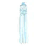 Womens Sheer Mesh Tank Top Halter Neckline Fringe Detail Summer Fashion