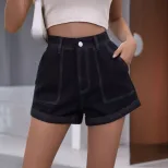 High Waisted Casual Shorts Large Pockets Trendy Design Comfortable Fit Summer Wear for Women Who