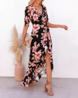 Vacation Style Maxi Dress Lightweight Floral Print Sleeveless Comfortable Fabric Perfect for Sum