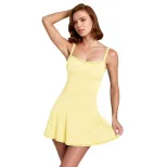 Womens Casual High Waist Mini Dress Simple Sexy Spaghetti Strap Sporty Style Perfect for Summer