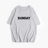 Womens Summer Graphic T Shirt Loose Fit Round Neck Short Sleeve Cotton Casual Wear for Everyday