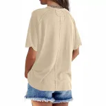 Mens Casual Short Sleeve T Shirt Solid Color Round Neck Loose Fit Plus Size Summer Activewear Wh