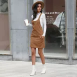 Womens Slim Fit Solid Color Short Dress Adjustable Straps Casual Style Perfect for Summer Outing