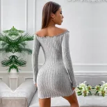 Off Shoulder Bodycon Dress High Waist Short Length Beach Vacation Style Wholesale Available fast