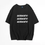 Womens Summer Graphic T Shirt Loose Fit Round Neck Short Sleeve 100 Cotton Casual Everyday Wear