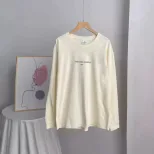 Casual Cotton T Shirt for Women American Letter Print Loose Fit Round Neck Everyday Wear Wholesa