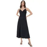 Satin Maxi Dress Glossy Finish Spaghetti Straps Elegant Design Perfect for Parties and Gathering