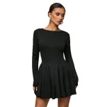 Fashionable Womens Dress Simple Design Slim Fit Youthful Style Spring Summer Collection Wholesal
