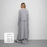 Long Modal Cardigan with Belt Loose Fit Button Closure Cozy Style Perfect for Casual Wear or Lay