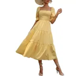 Spring Womens Dress Elegant Waist Defined Design Trendy Style Suitable for Casual Occasions Whol