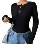 Womens Slim Fit Round Neck T Shirt Versatile Summer Short Sleeve Top Perfect for Layering and Ca