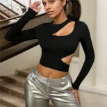Trendy Womens Cropped T Shirt Slim Fit Street Style Short Sleeve Unique Design Spring Summer Fas