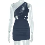 Casual Womens Dress Elegant Sleeveless Slim Fit Hollow Out Design Solid Color Perfect for Summer