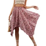 Chiffon Midi Skirt Loose Fit Floral Print Casual Style Perfect for Everyday Wear Wholesale Avail