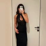 Sleeveless Lace Panel Maxi Dress Sheer Figure Hugging Solid Color Spring Summer Fashion for Part