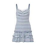Summer Sleeveless Striped Color Block Dress Backless Design Trendy Style Perfect for Parties Wholesale Available