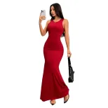 Elegant Backless Evening Dress Sexy Design Party Ready Spring Summer Collection Wholesale Availa