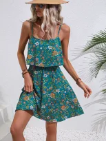 Floral Print Bodycon Dress Sexy Design Sleeveless Comfortable Fabric Perfect for Parties and Nig