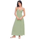 A Line Dress Slimming Fit Waist Defined Sleeveless Chic Design for Casual or Formal Occasions Wh