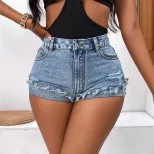 Slim Fit Denim Shorts Sexy Casual Style Perfect for Summer Outings Wholesale Available OEM ODM s