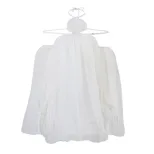 Elegant Floral Tassel Mesh Halter Neck Off Shoulder Lantern Sleeve Dress Sexy Chic Winter Collec